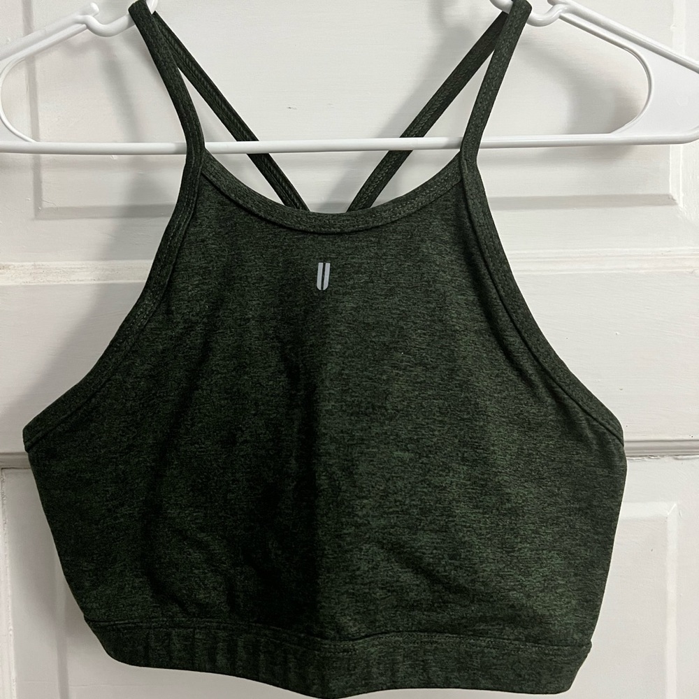 NoBull Halter Sports Bra, Hunter Heather, Medium